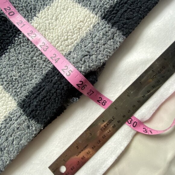 BILLABONG Women Fleece Jacket Sz M Black White Snap Closure Checker Beach 5-37 - Picture 8 of 16